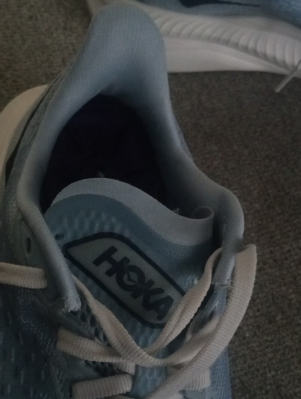 Hoka Women's Light Blue and White Running Sneakers 8.5 - Picture 8 of 10